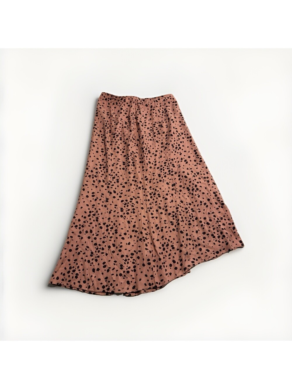 Abercrombie & Fitch Brown Animal Print High Low Midi Skirt Womens Sz MP Boho